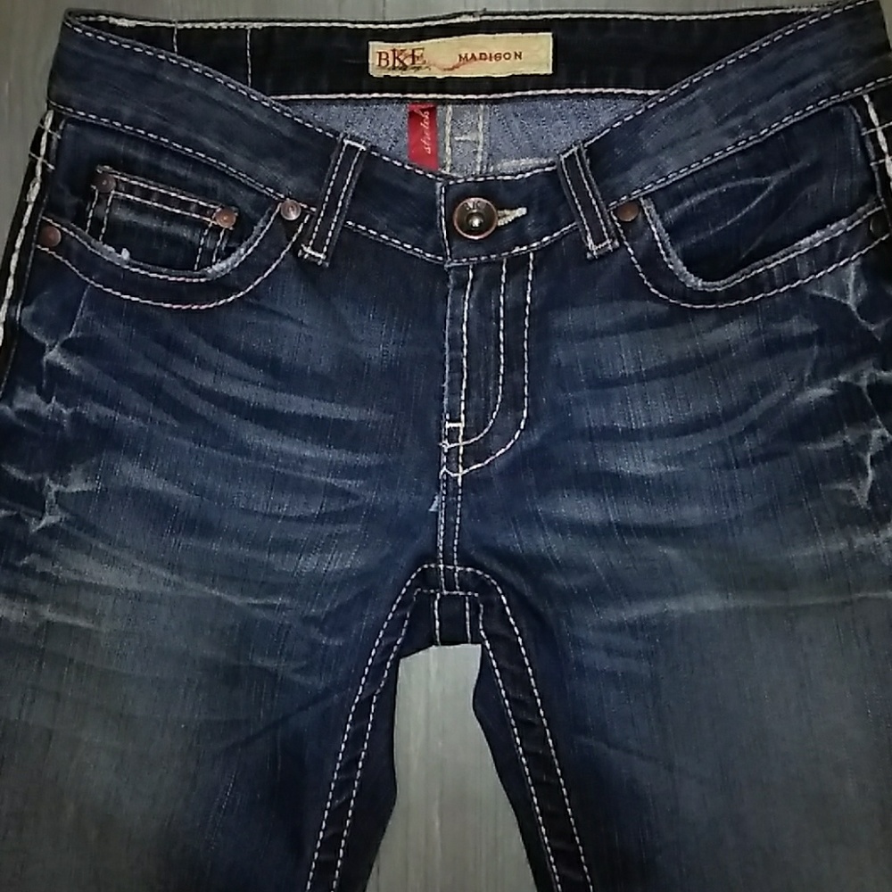 BKE MADISON STRETCH RN#75720 28X33 1/2 DARK WASH